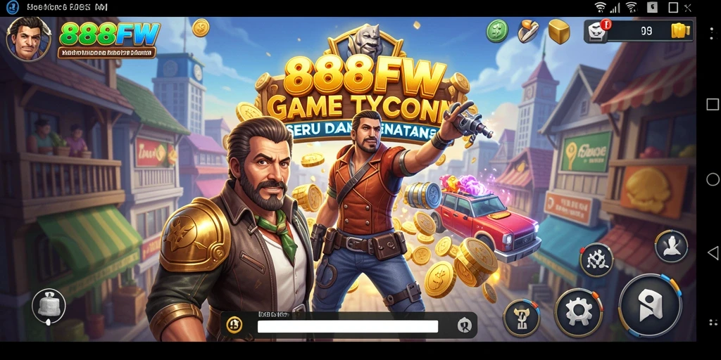 Tampilan gameplay 888FW yang menarik dan menantang dalam membangun bisnis.