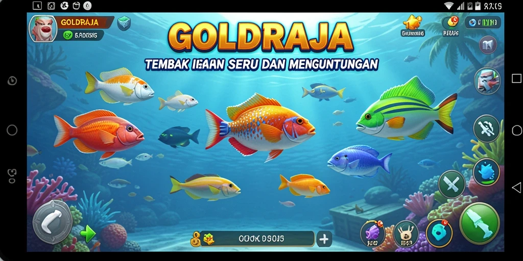 Gameplay seru Tembak Ikan dengan grafis memukau.