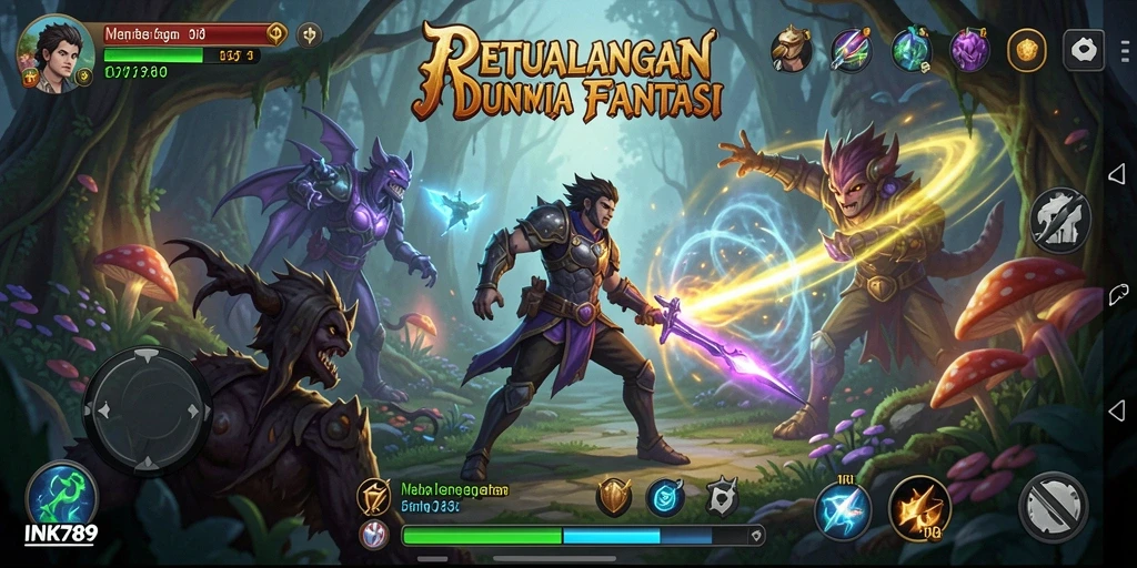 Tampilan gameplay INK789 dengan aksi petualangan yang mendebarkan.