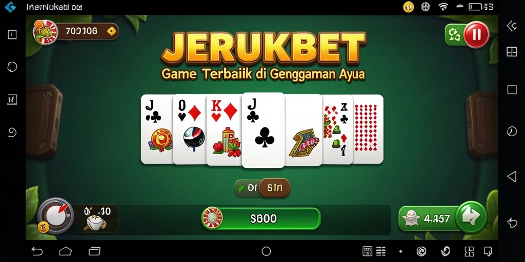 Screenshot utama JERUKBET menampilkan gameplay seru Domino.