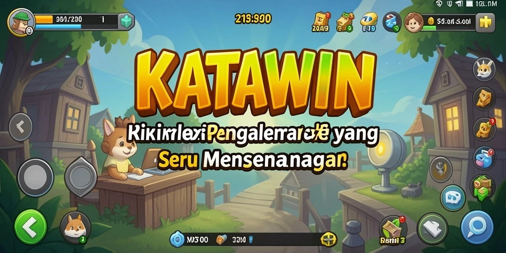 Tangkapan layar KATAWIN menampilkan gameplay Idle yang interaktif dan menarik.