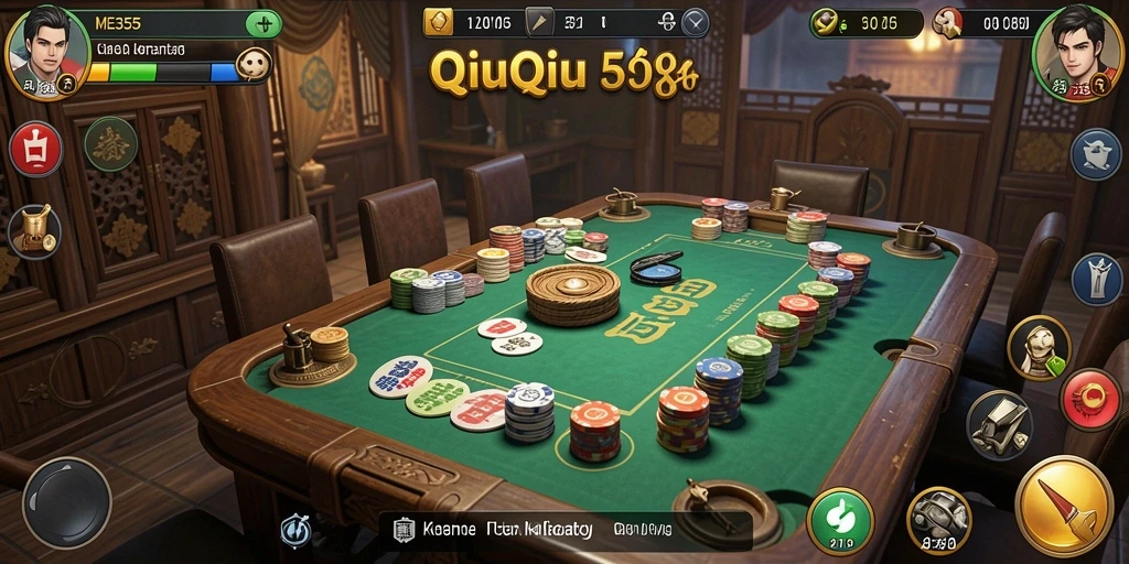 Screenshot utama ME355 menampilkan gameplay QiuQiu yang mendebarkan.