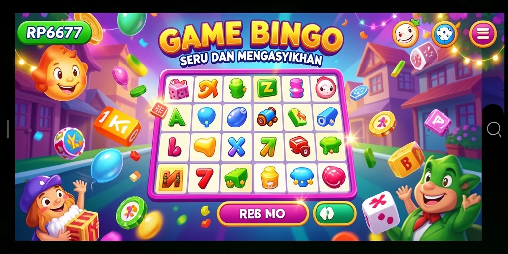 Tampilan screenshot utama menunjukkan gameplay menegangkan dari Bingo.