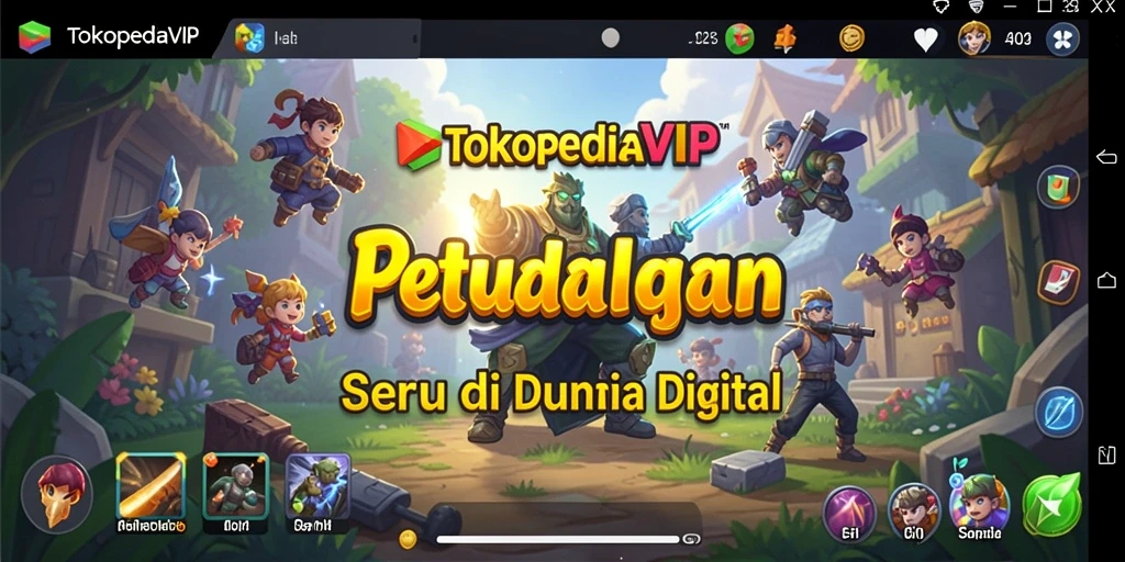 Tampilan gameplay seru dari TOKOPEDIAVIP yang menantang.